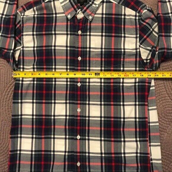 CLEARANCE J. Crew Men's Medium Plaid Button-Down Shirt Long Sleeved 100% Cotton - Picture 5 of 6